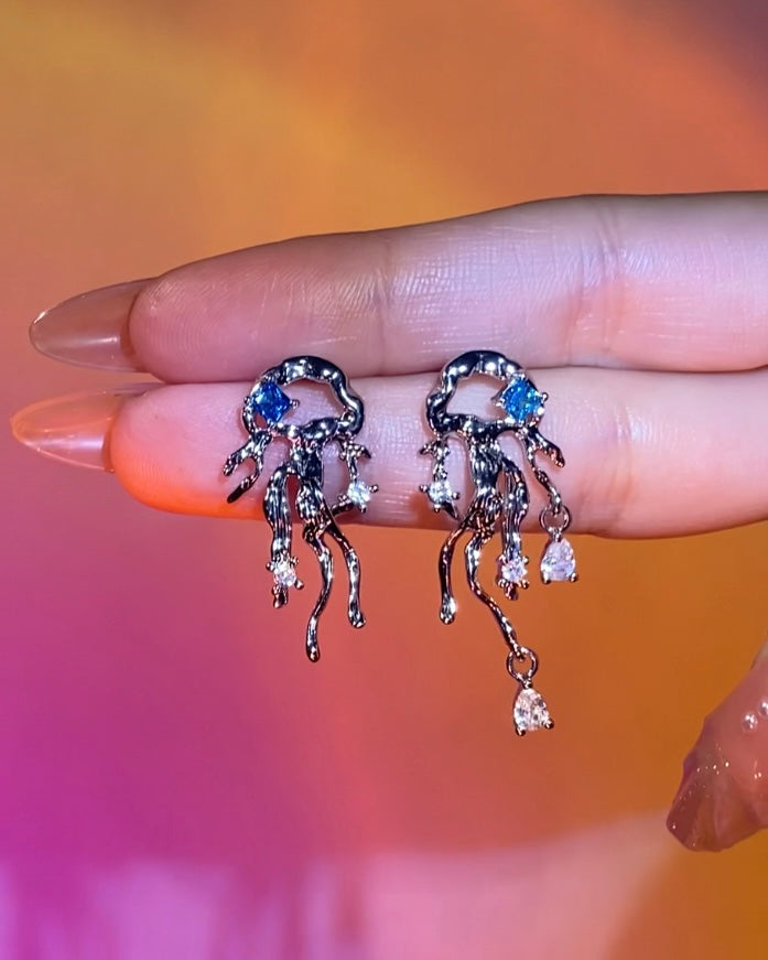 Blue Jellyfish Earrings | ☾105