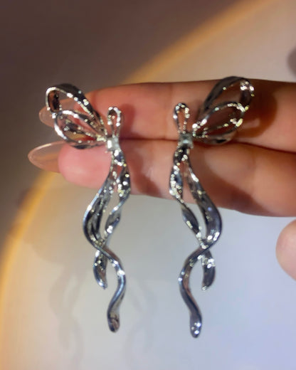 Coquette Long Ribbon Earrings | ☾137