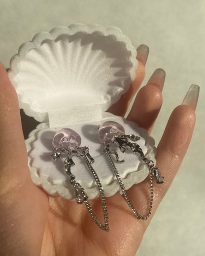 Glittery Jellyfish Earrings | ☾087