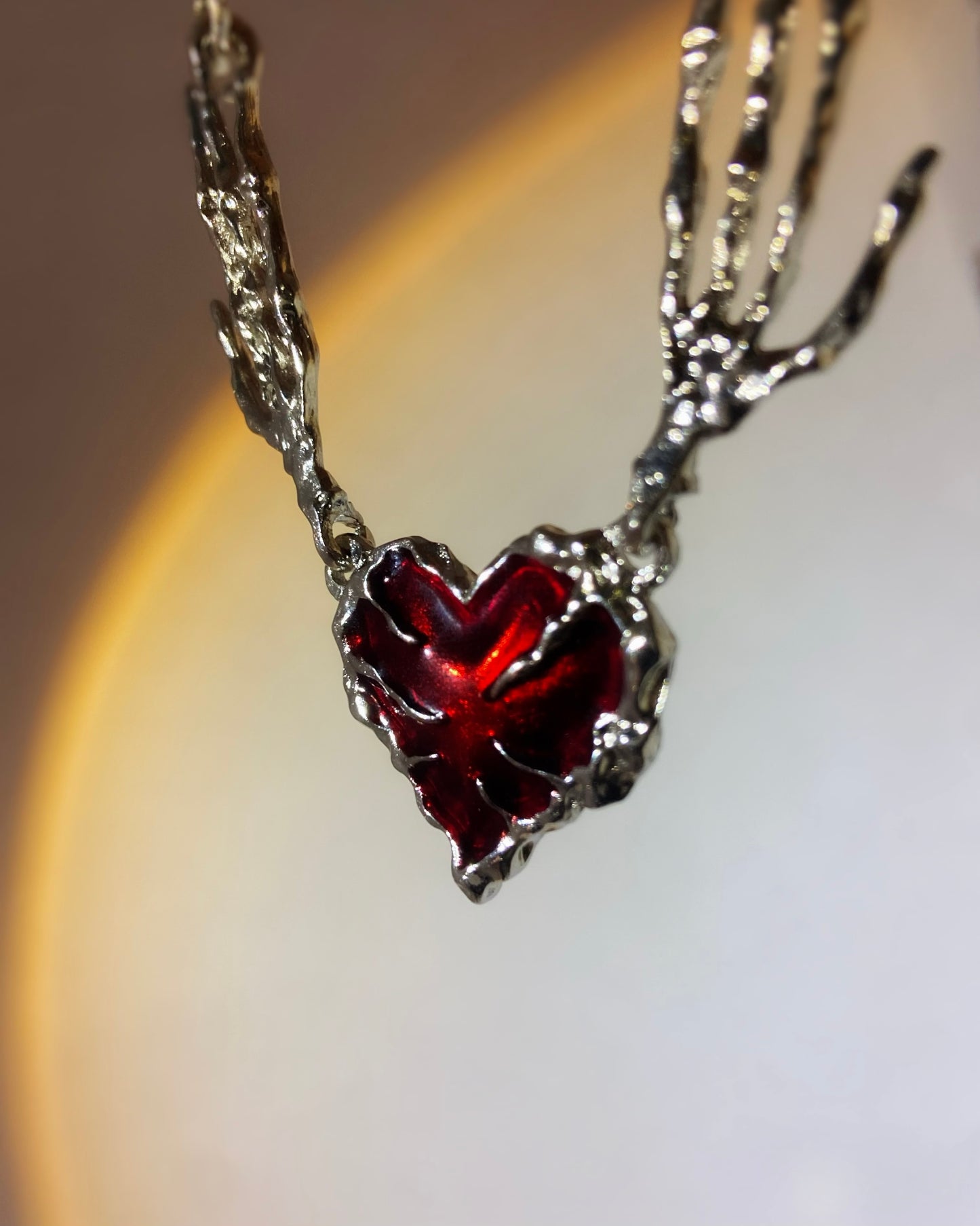 Skeleton Heart Necklace | ☾112