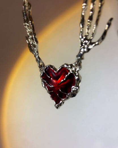 Skeleton Heart Necklace | ☾112