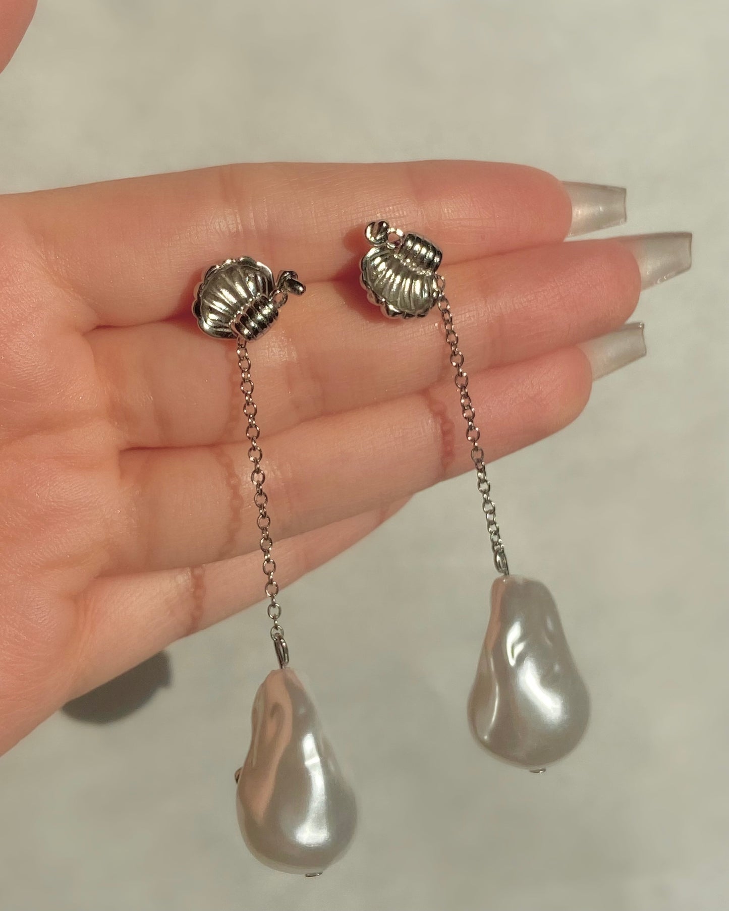 Seashell Baroque Pearl Drop Earrings| ☾150