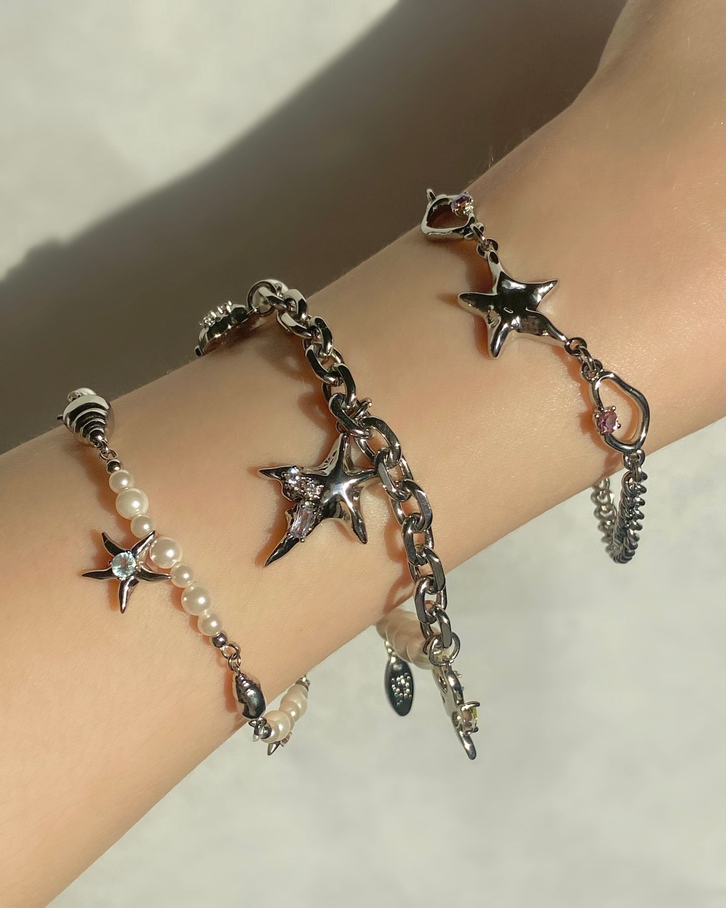 Seashell Starfish & Pearls Bracelet | ☾154