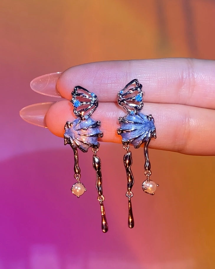 Blue Seashell Earrings | ☾103