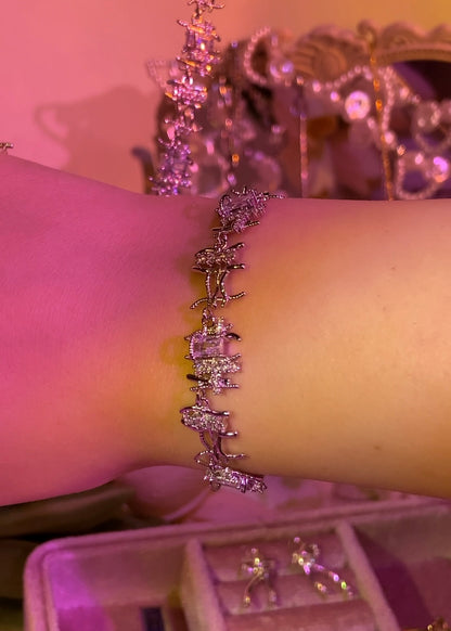 Criss-Cross Gemstone Bracelet ☾252
