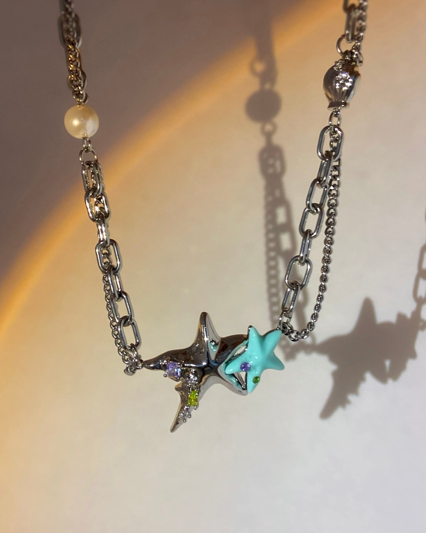 Cyan Starfish Necklace | ☾160