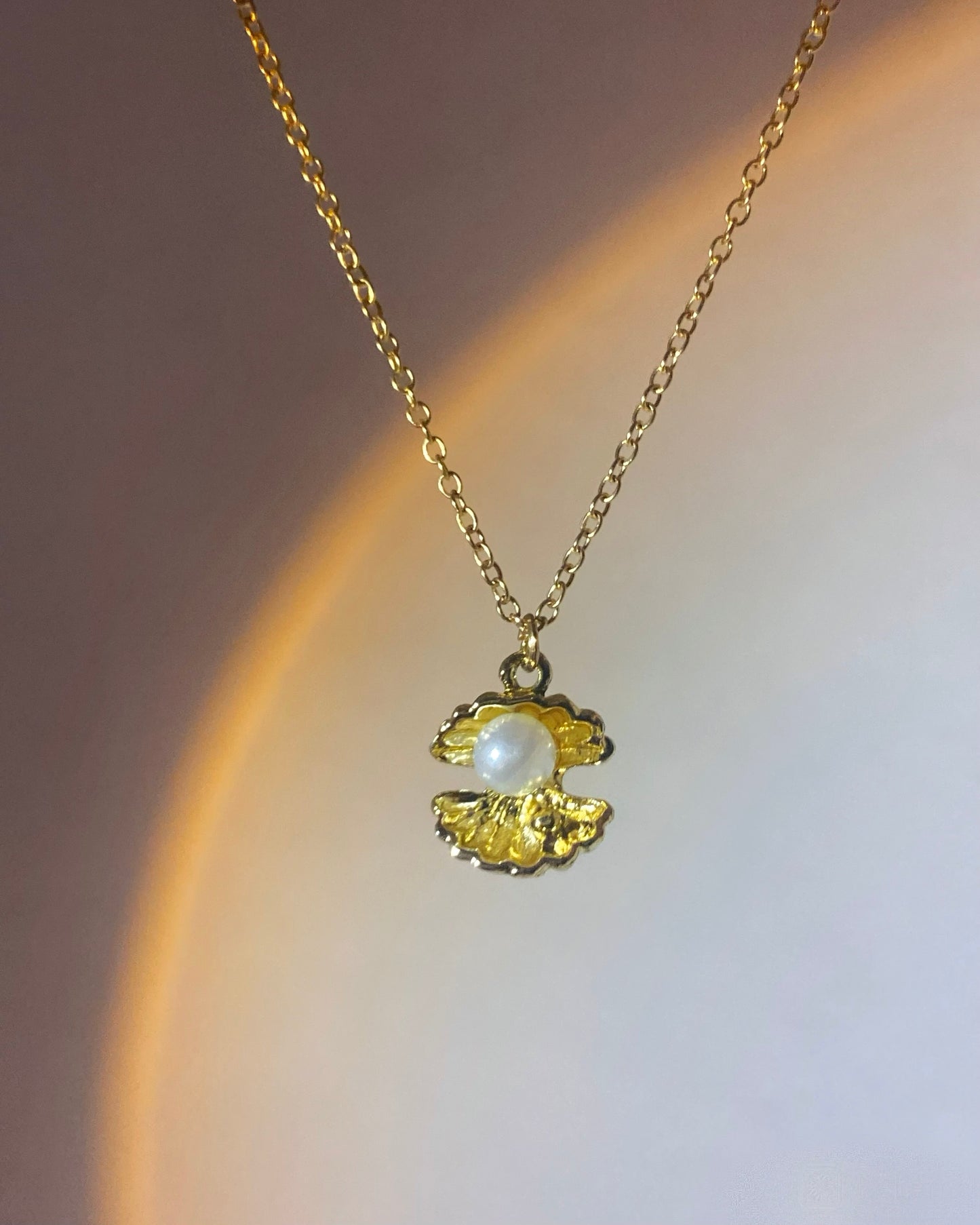 Seashell Pearl Pendant Necklace | ☾214