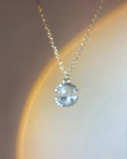 Seashell Pearl Pendant Necklace | ☾214