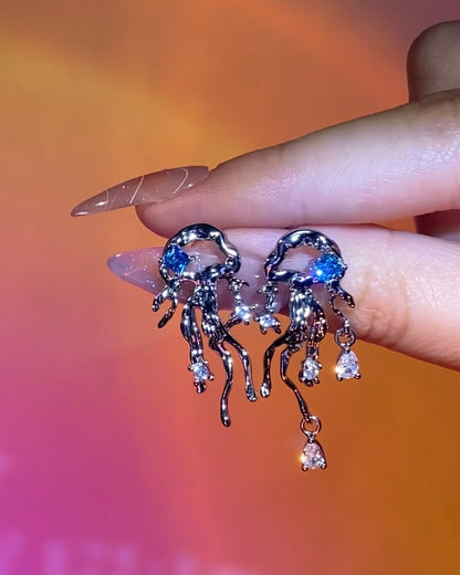 Blue Jellyfish Earrings | ☾105