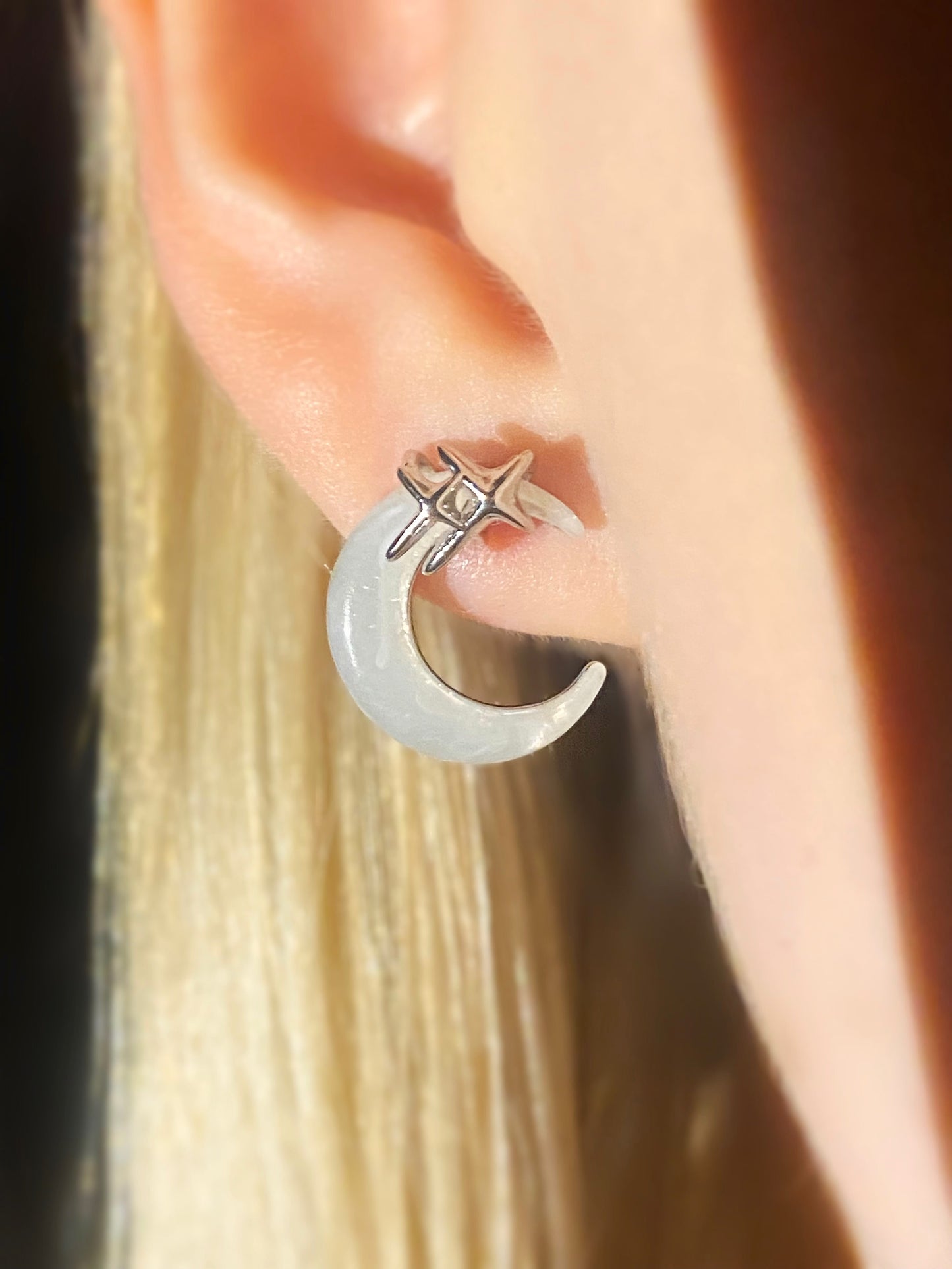 Moon Stud Earrings | ☾019