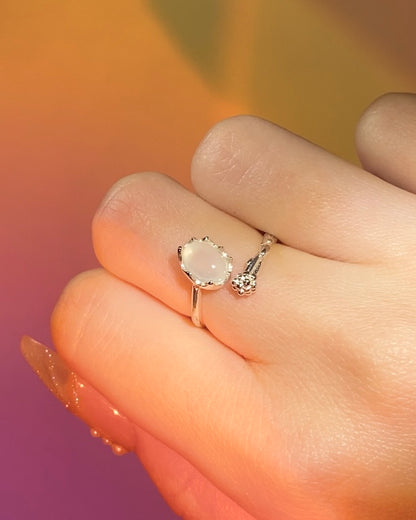 White Moonstone Ring | ☾179