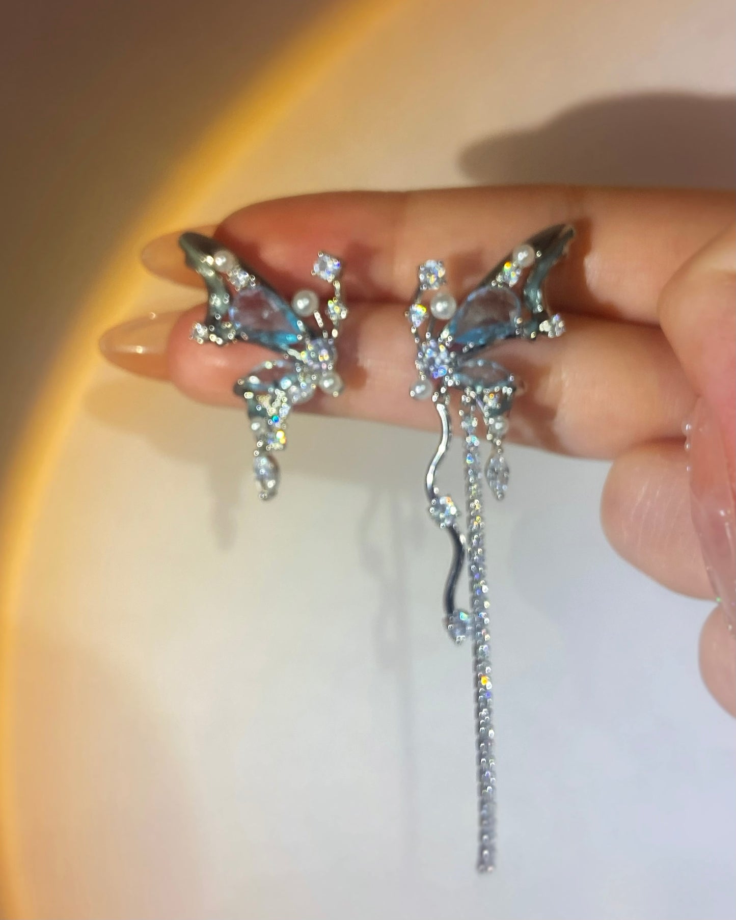 Butterfly Gemstone Earrings | ☾148