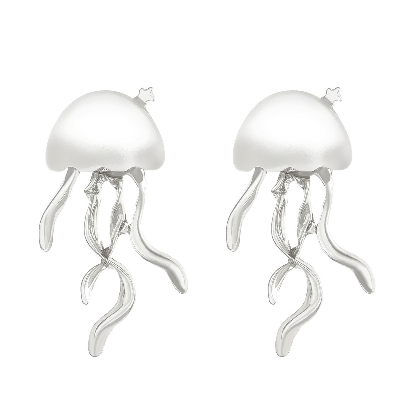 White Jellyfish Earrings | ☾040