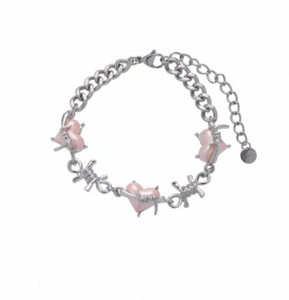 Barbed Wire Heart Bracelet | ☾030