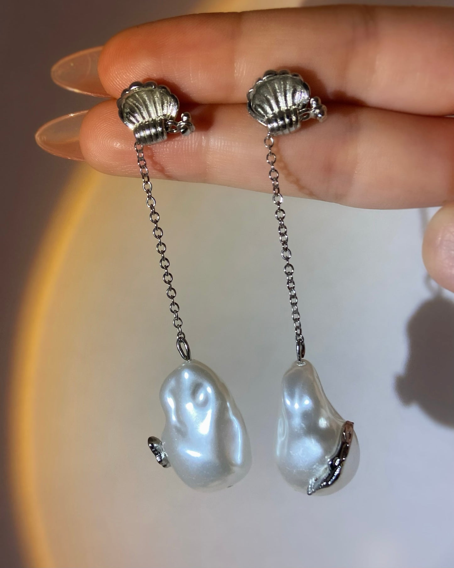 Seashell Baroque Pearl Drop Earrings| ☾150