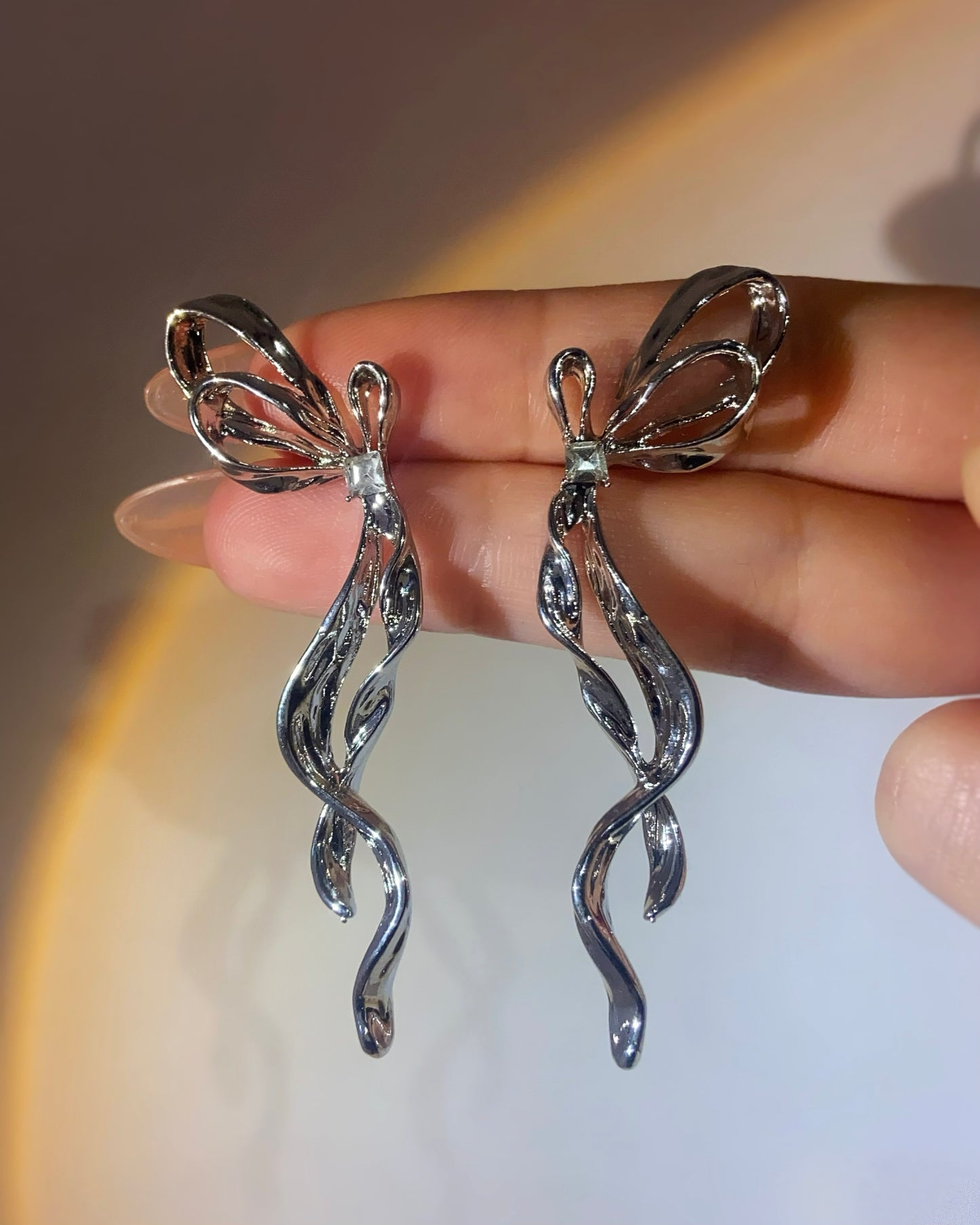 Coquette Long Ribbon Earrings | ☾137