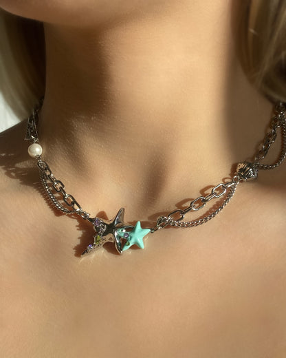 Cyan Starfish Necklace | ☾160