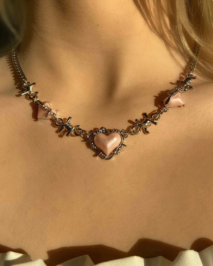 Barbed Wire Heart Necklace | ☾028