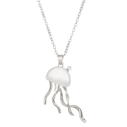 White Jellyfish Minimalist Necklace | ☾043