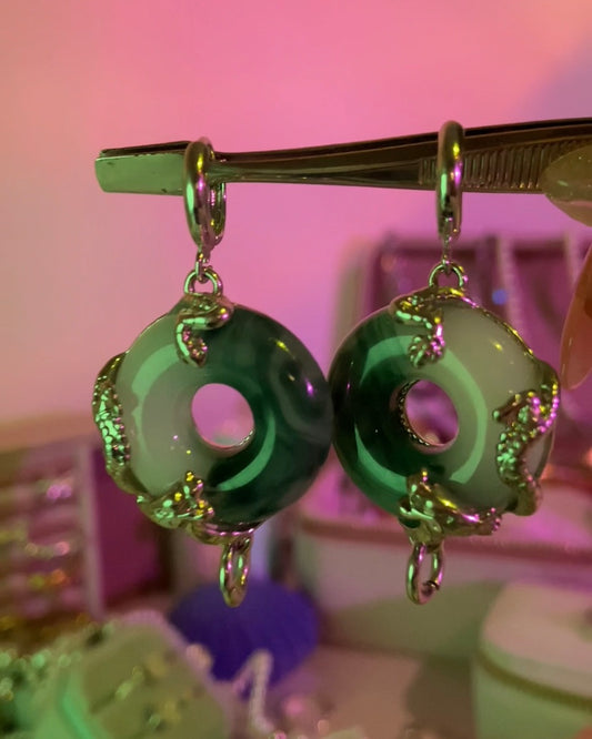 Dragon Jade Drop Earrings | ☾231