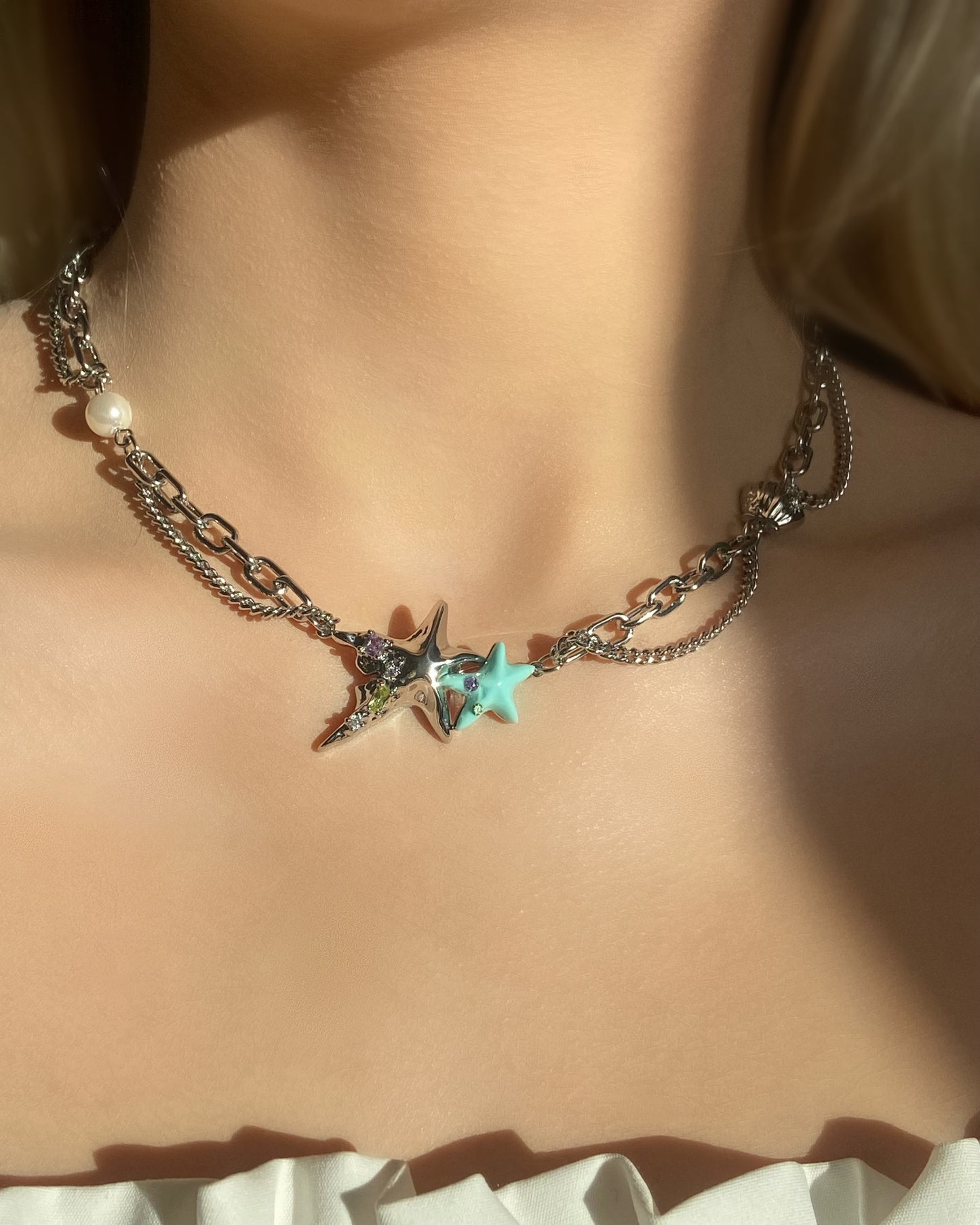 Cyan Starfish Necklace | ☾160