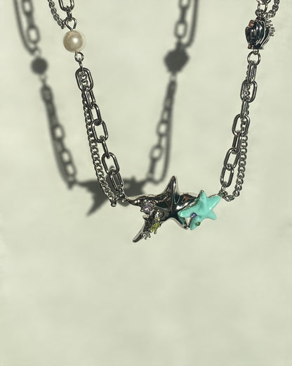 Cyan Starfish Necklace | ☾160