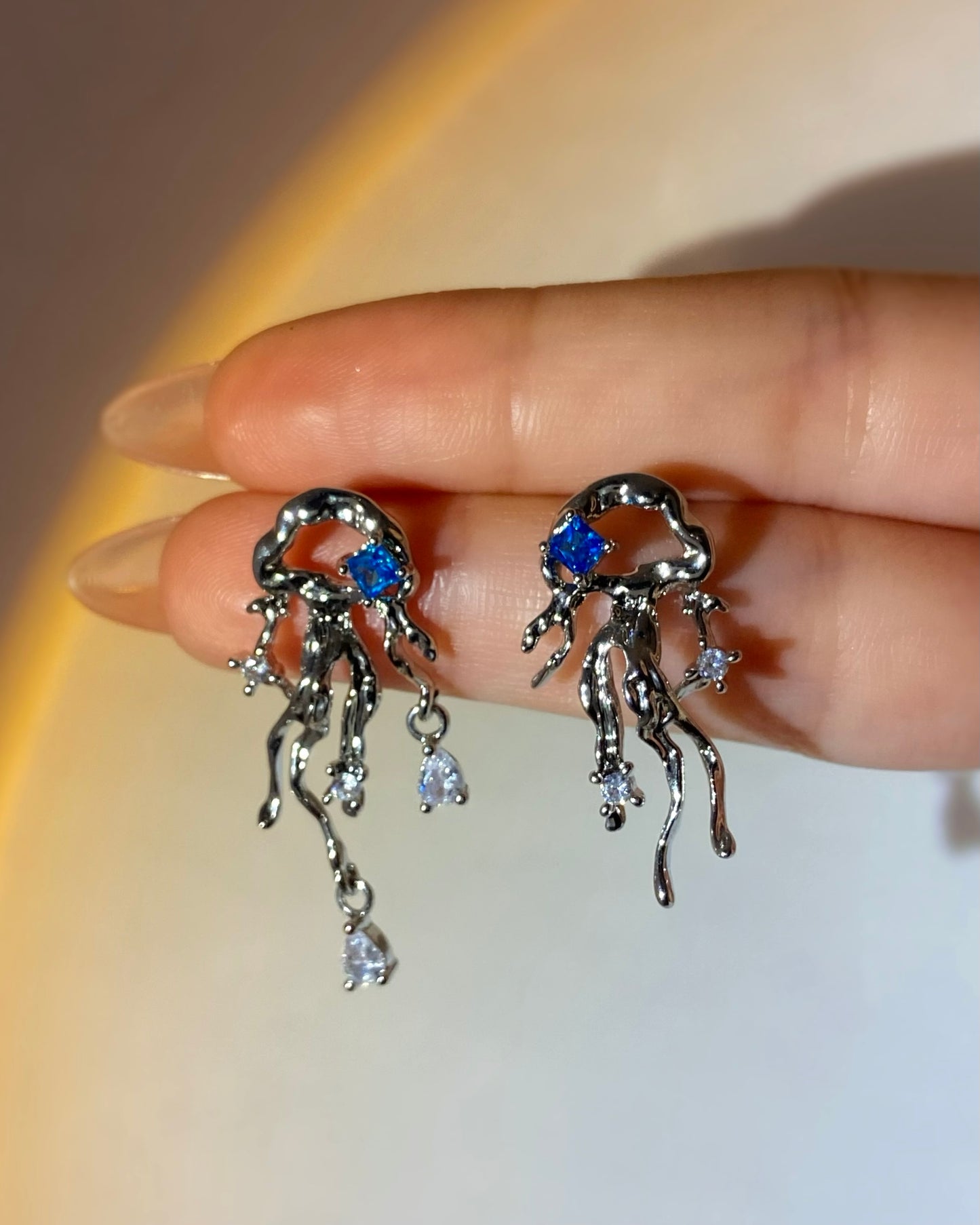 Blue Jellyfish Earrings | ☾105