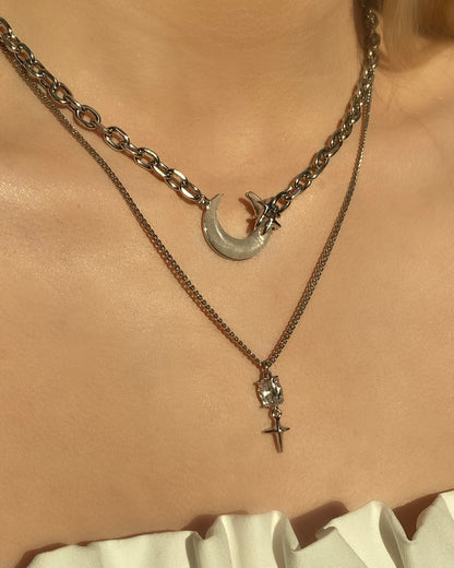 Layered Moon Necklace | ☾024