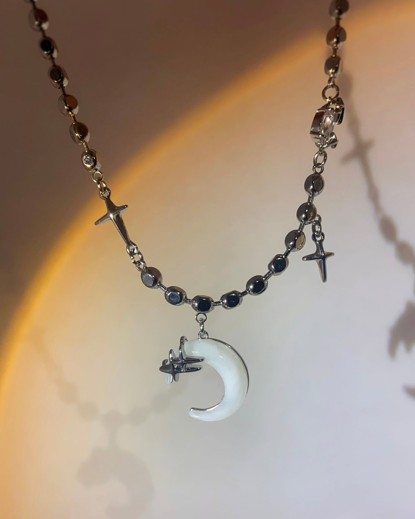 Beaded Moon Necklace | ☾025