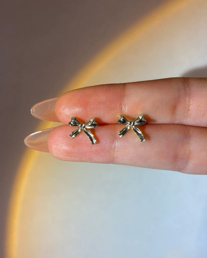 Coquette Ribbon Stud Earrings | ☾128