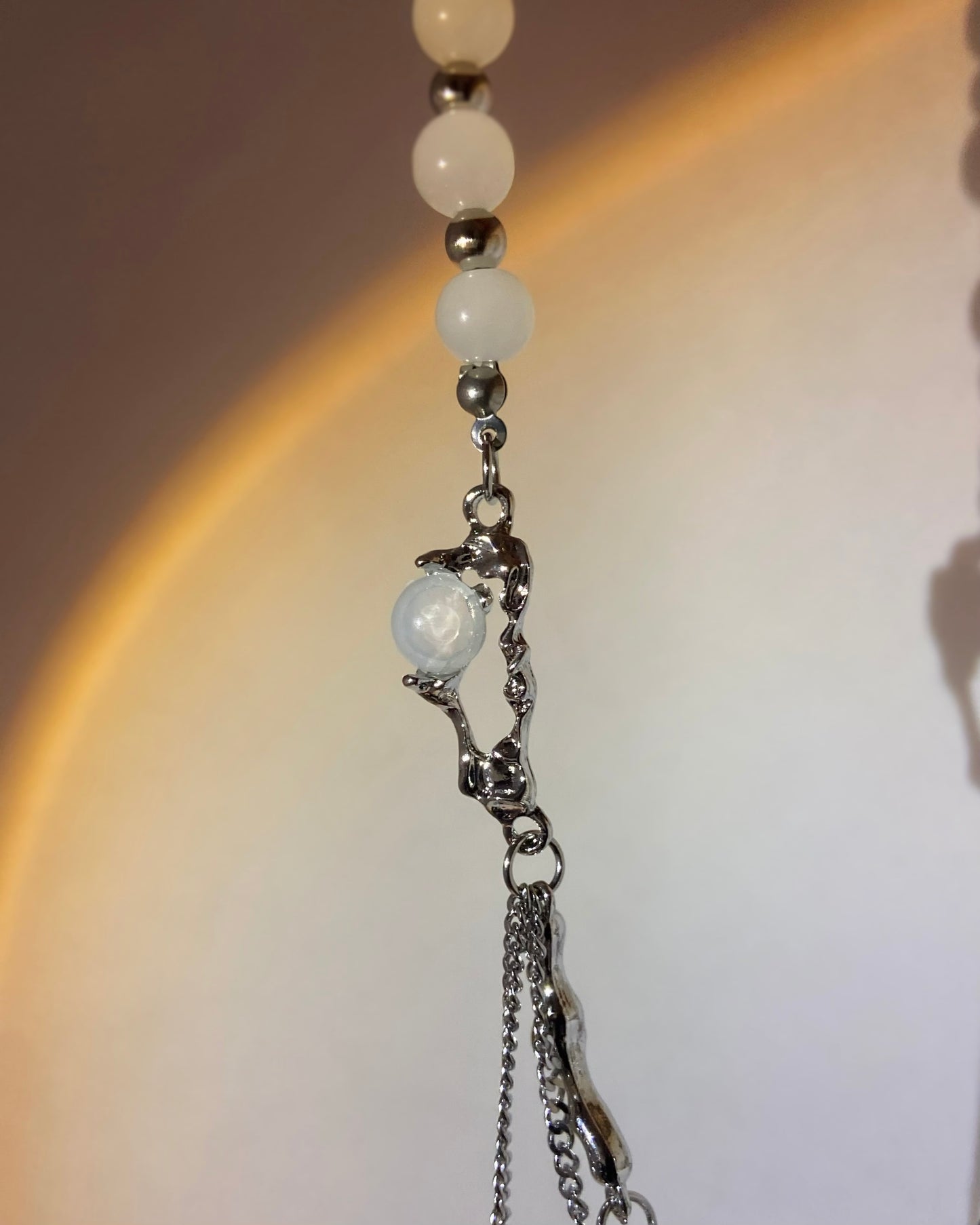 White Moonstone Chain Necklace | ☾220