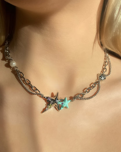 Cyan Starfish Necklace | ☾160