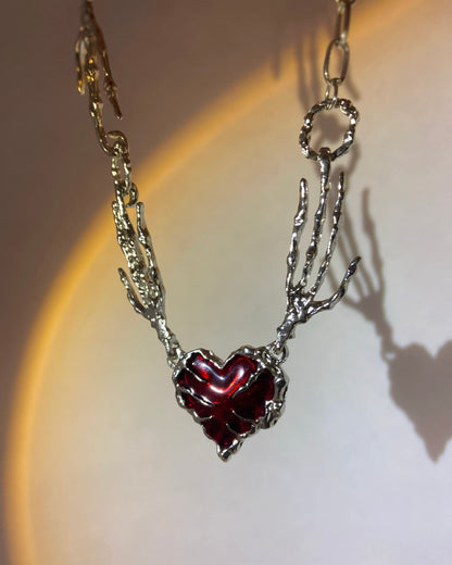 Skeleton Heart Necklace | ☾112