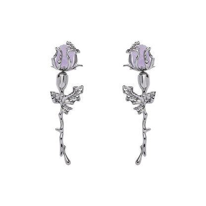 Lavender Rose Earrings | ☾045